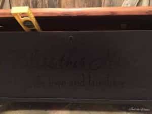 vinyl-decal-applied, chalk paint, cedar chest, painted furniture