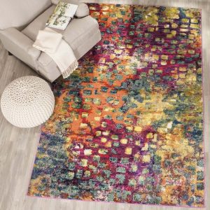 colorful-area-rug, abstract area rug, modern rug, affordable rug, area rug under 100