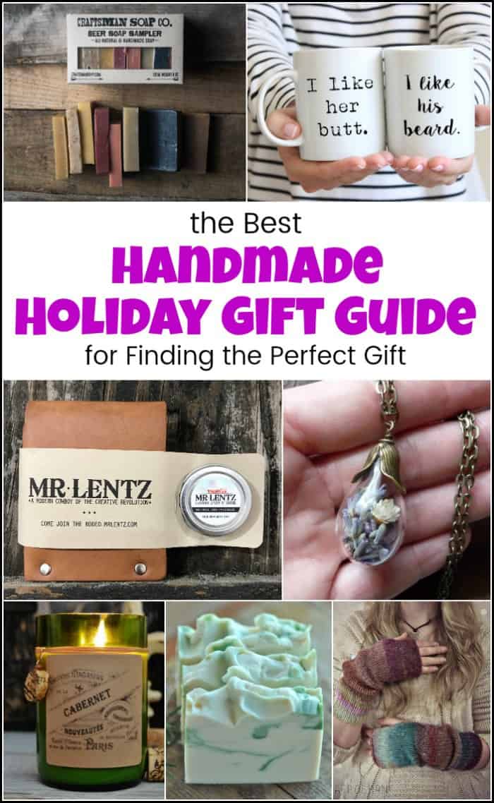 A handmade holiday gift guide to help you start or even finish your holiday shopping. Find the perfect present for friends and family. These holiday gift ideas will help you find what you're looking for. #holidaygiftguide #holidaygiftideas #christmasgiftguide #bestgiftideas #handmadegiftideas #etsygiftguide #holidaygiftideas #giftguide #giftideas