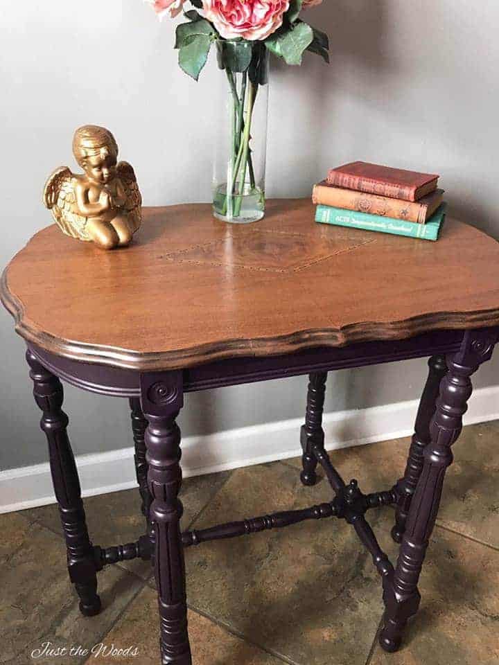 Eggplant Painted Parlor Table