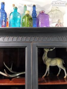 vintage china cabinet, painted china cabinet, chalk paint