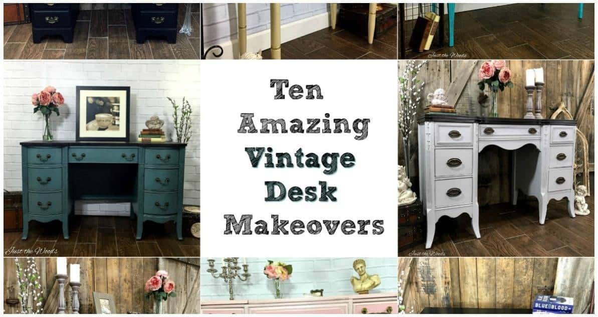 Collection Of Ten Amazing Vintage Desk Makeovers