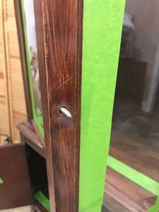 put-a-screw-in-hardware-hole, tips and tricks, painted furniture, staten island, hardware holes