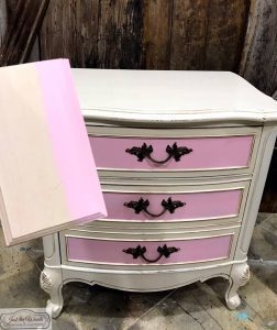 sample-board, pink and off white, antiqued, glazed, pink and cream, chalk paint, staten island