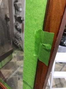 tape-screw-in-hardware-hole, tips and tricks, painted furniture