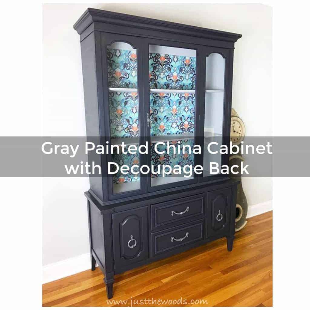 How To Make Your Painted China Cabinet Amazing With Decoupage