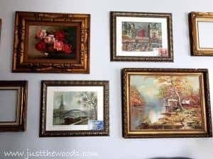 french-prints-gallery-wall, vintage style gallery wall