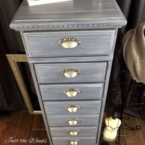 gray-painted-lingerie-chest, painted lingerie chest, painted furniture, staten island, nyc, lingerie chest