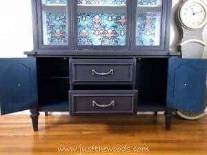 indigo-blue-paint, miner blue, chalk paint, pop of color, painted drawers