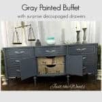 How to Create the Perfect Gray Painted Buffet with Tissue