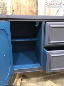 pop-of-color-inside, miner blue, pure home paint, chalk paint