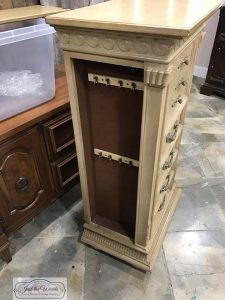 painted jewelry chest, jewelry armoire, unfinished jewelry stand, staten island