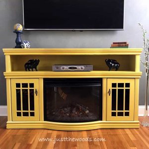 Painted Media Console in Sunshine Yellow