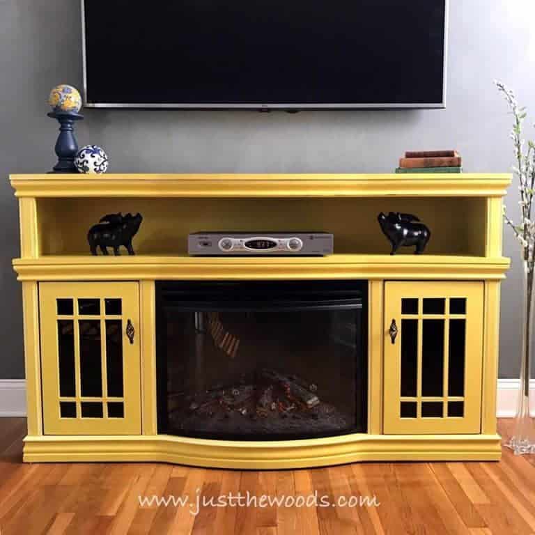 Painted Media Console in Sunshine Yellow