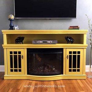 yellow-chalk-paint, painted media console, painted media stand, painted furniture, staten island