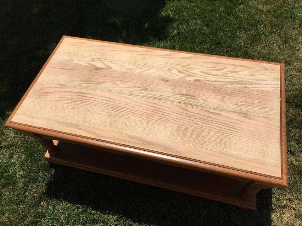 Distressed Coffee Table in Black and Tan by Just the Woods