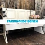 How to Get a Farmhouse Painted Bench from Boring Oak