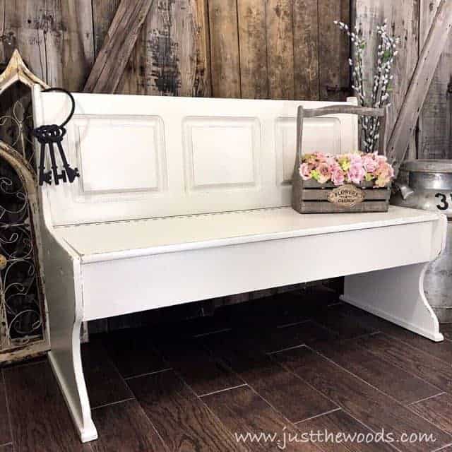 Farmhouse painted bench, farm bench, diy bench ideas, painted furniture 