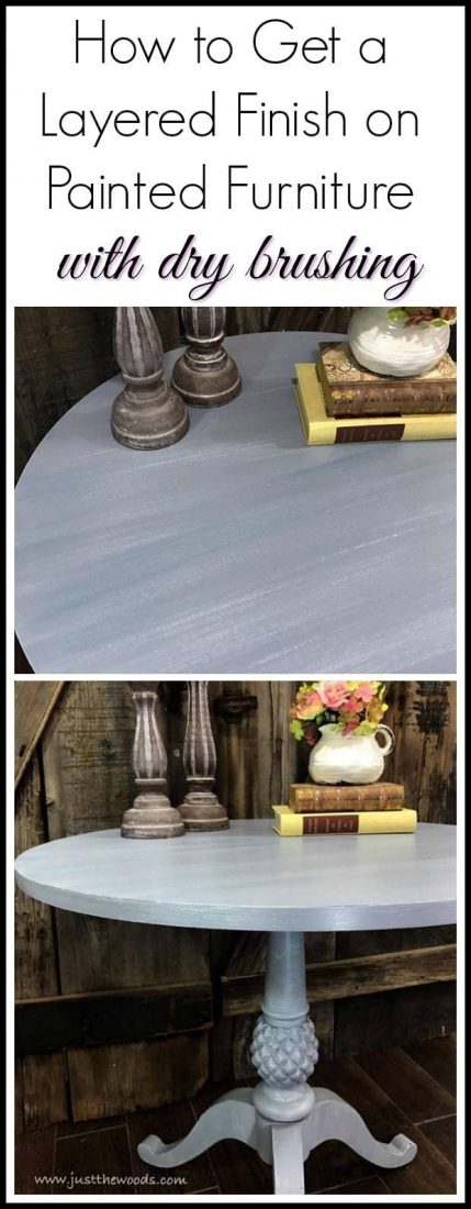 layered-finish-painted-furniture, dry brush, painted table