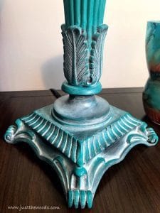 ornate-details-painted, how to paint a lamp, chalk paint, pure home paint, paint metal, paint lamps, new york, blog