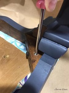 screw-back-together, reupholstering a cushion seat