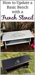 update-bench-with-stencil, painted bench