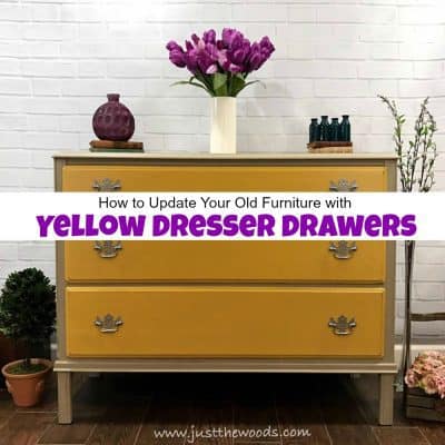 Vintage Painted Dresser with Yellow Drawers