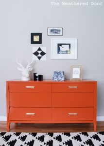 orange painted furniture