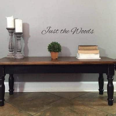 Black, Stain & Wood Grain Coffee Table Makeover