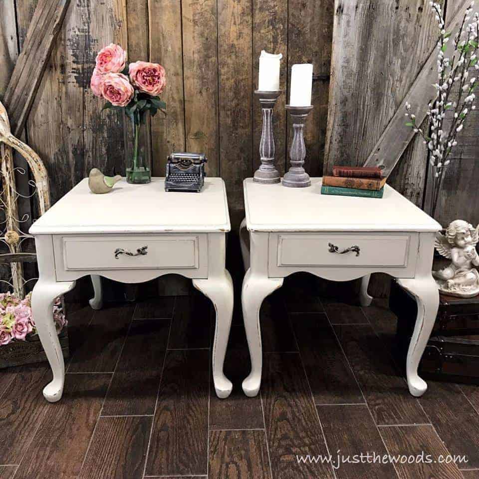 dixie-belle-painted-end-tables, painted furniture, queen anne, chalk paint