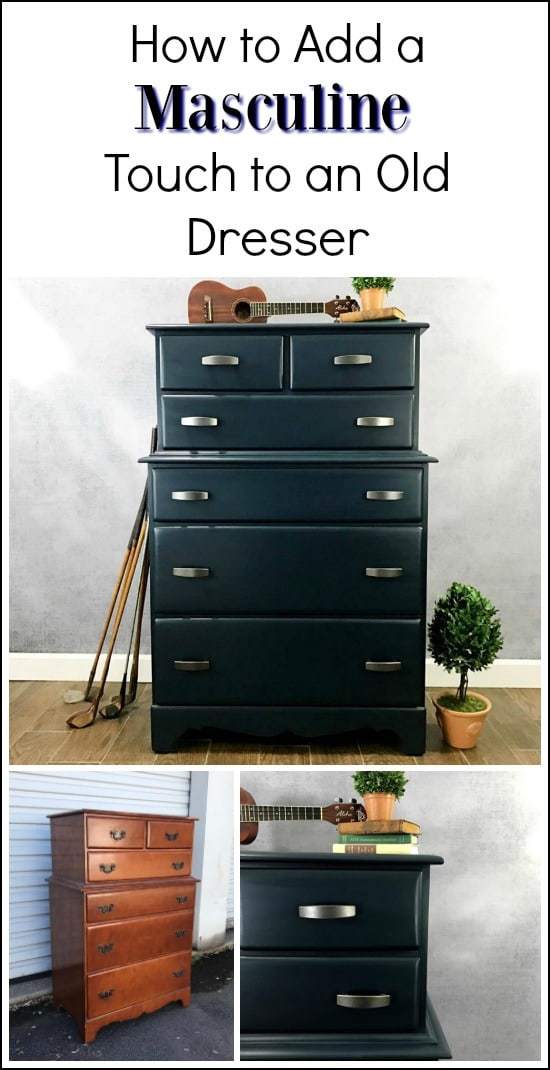How to Add a Masculine Touch to an Old Dresser by Just the Woods