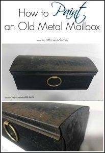 how-to-metal-mailbox, paint mailbox, just the woods, new york