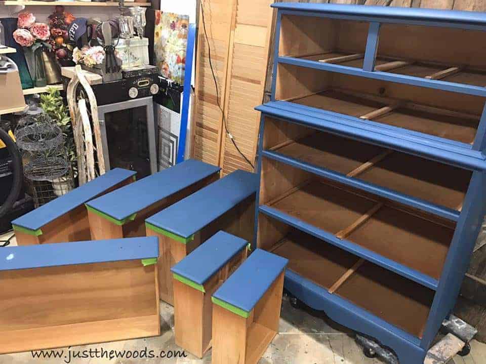 How to Paint a Masculine Blue Dresser for a Man by Just the Woods krisit-kuehl-pure-home-paint-sailor, blue painted furniture, blue dresser, painted blue dresser