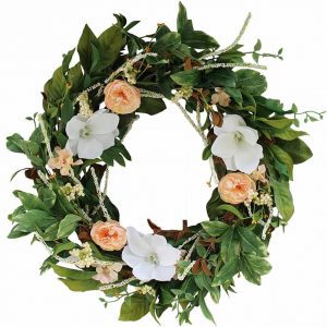 magnolia-bloog-spring-wreath, magnolia wreath, spring wreath, new york