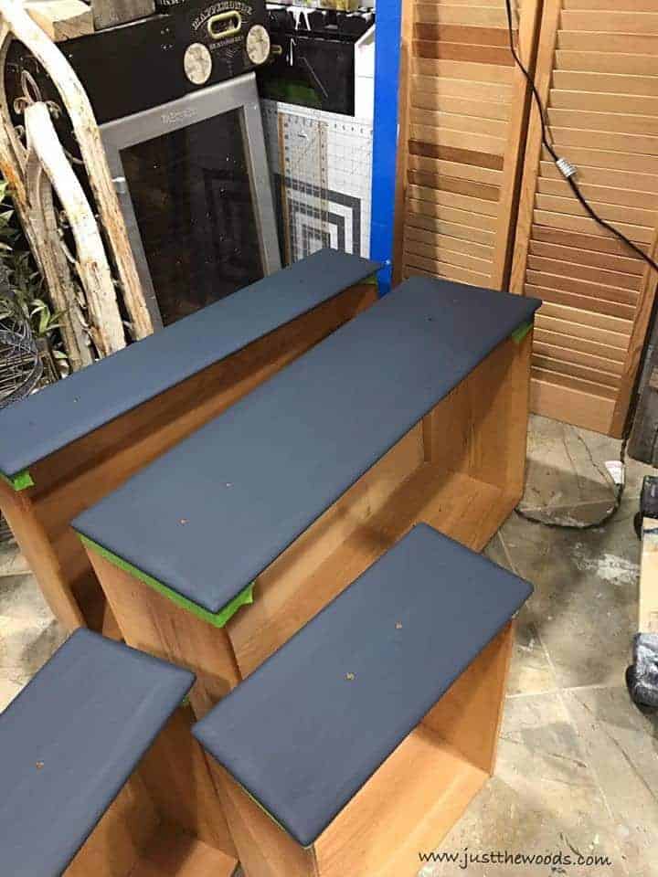 How to Add a Masculine Touch to an Old Dresser by Just the Woods navy-painted-drawers
