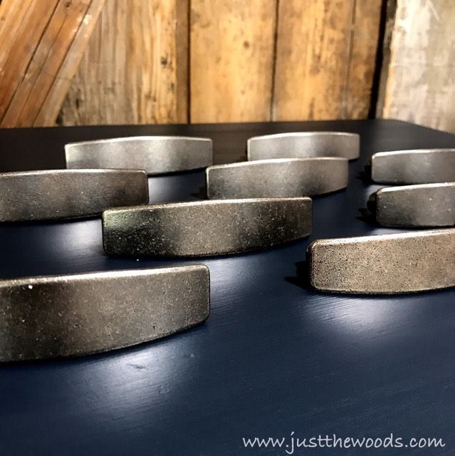 How to Add a Masculine Touch to an Old Dresser by Just the Woods pewter-hardware-pulls-d-lawless, pewter hardware, d lawless