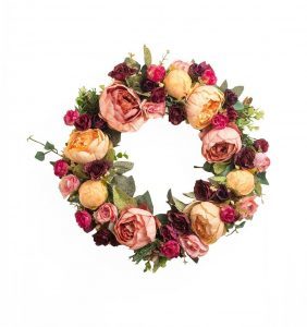 romantic-large-blooms-spring-wreath, floral blooms, spring wreaths, floral decor