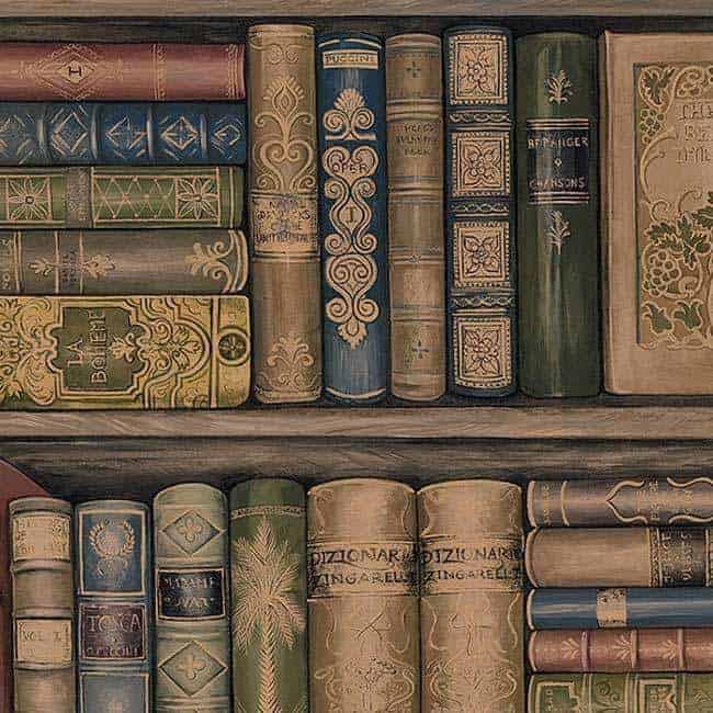 wallpaper-with-vintage-books