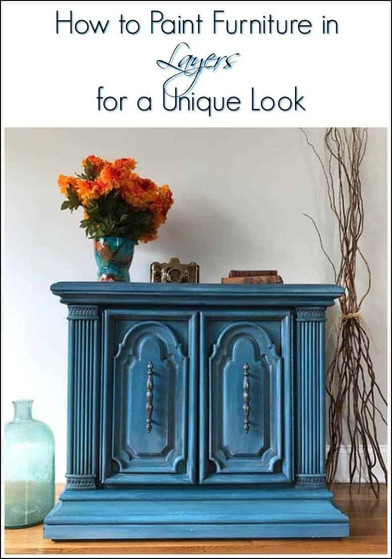 how-to-layer-paint, how to paint layers with chalk paint, vintage furniture