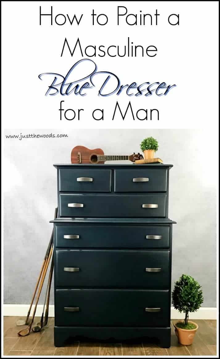 Rustic navy shop blue dresser
