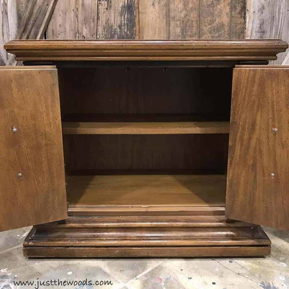 inside-cabinet-with-shelf, vintage accent piece