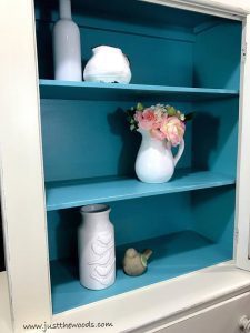 tiffany-blue-painted-cabinet, chalk painted furniture, non toxic paint