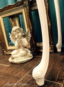 angel statue, staged furniture