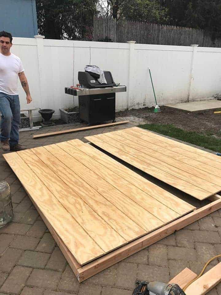 adding-walls-to-frame, t111 panels, shed walls, build a shed