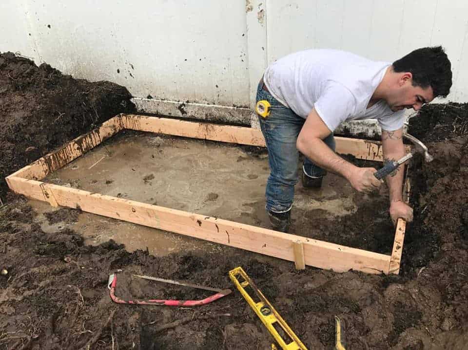 bang-down-to-level, building a floor for a shed