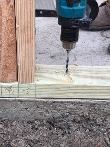 concrete-drill, hammer drill, anchor walls to concrete floor, build a shed