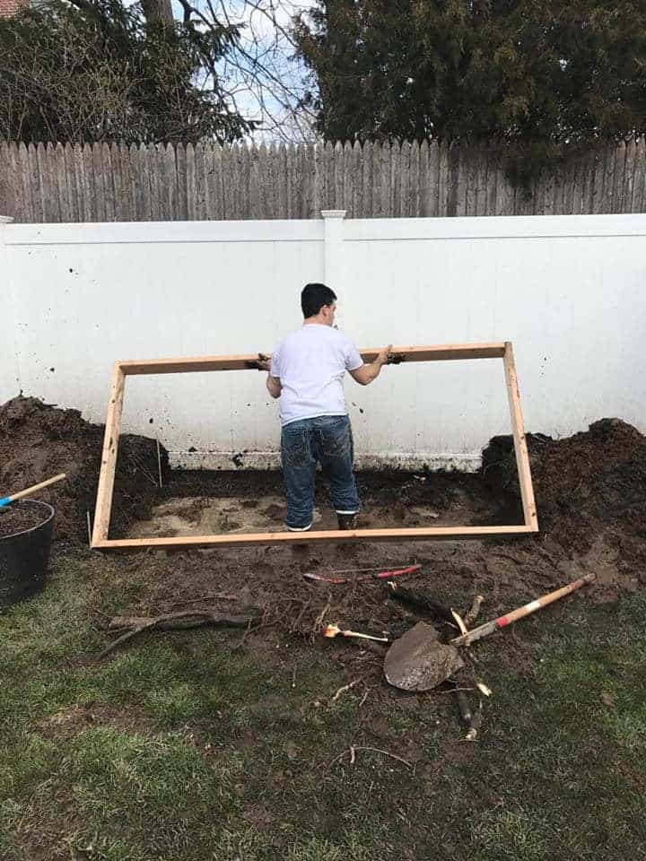 drop-floor-frame-in-place, how to make a frame for a floor for a shed