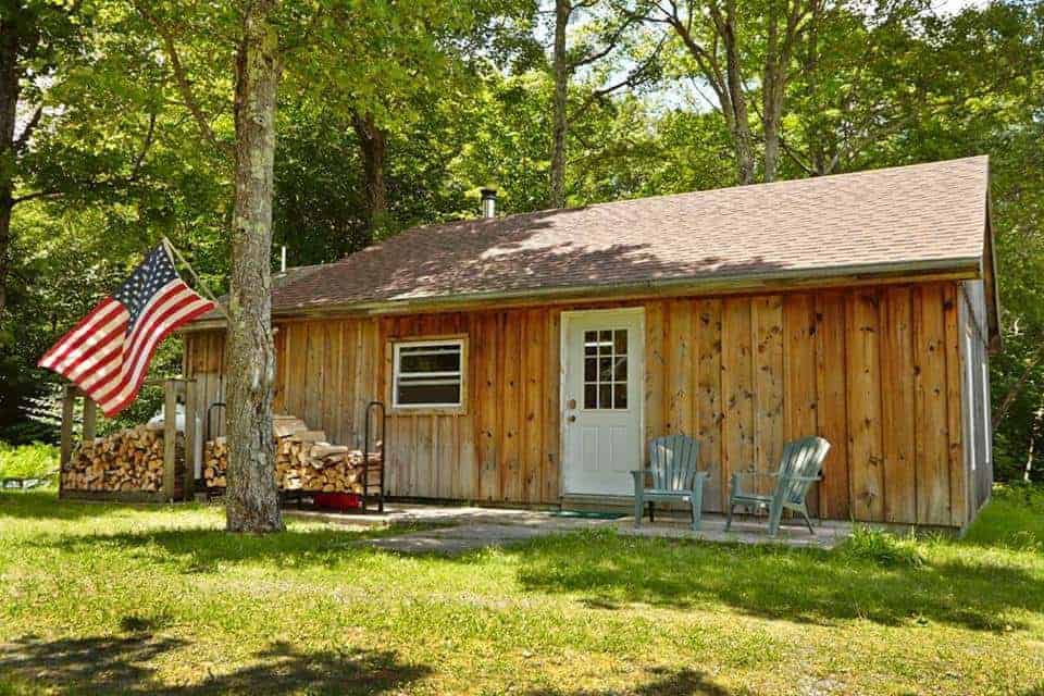 cabin, catskills, no sew curtains, diy