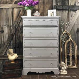 staten-island-painted-dresser-with-tacks, staten island, painted dresser, nailhead trim