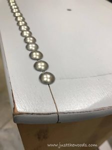 wood-split, problems using upholstery tacks on furniture